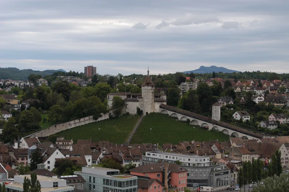 Die Festung Munot über Schaffhausen.